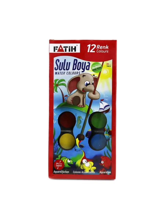 Fatih 12 Renk Suluboya S-12