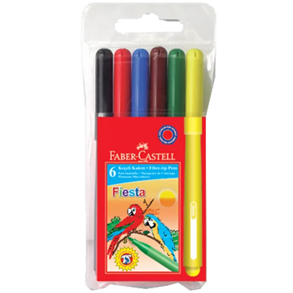 Faber Castell Fiesta Keçeli Kalem (marker) 6 Renk 5068306450