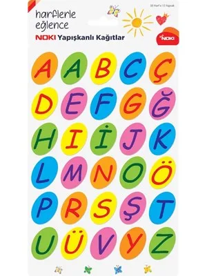Noki Memo Alfabe 30 Harf 15 Yaprak Yapışkanlı Not Kağıdı 12800