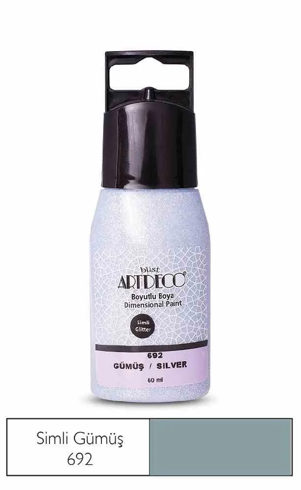 Artdeco 60 Ml Metalic Boyutlu Boya Gümüş 692
