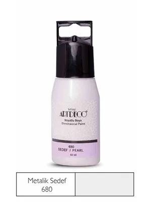 Artdeco 60 Ml Metalic Boyutlu Boya Sedef 680