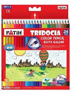 Fatih 12 Renk Trıdocıa Üçgen Tam Boy Kuruboya Kalemi 33250