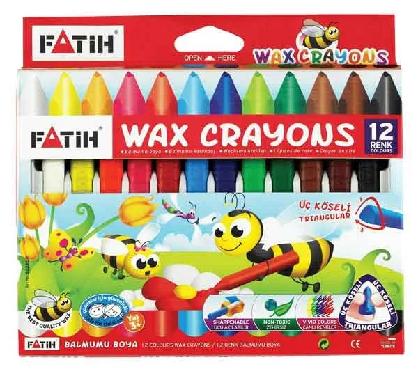Fatih 12 Renk Jumbo Wax Crayon Boya 50220