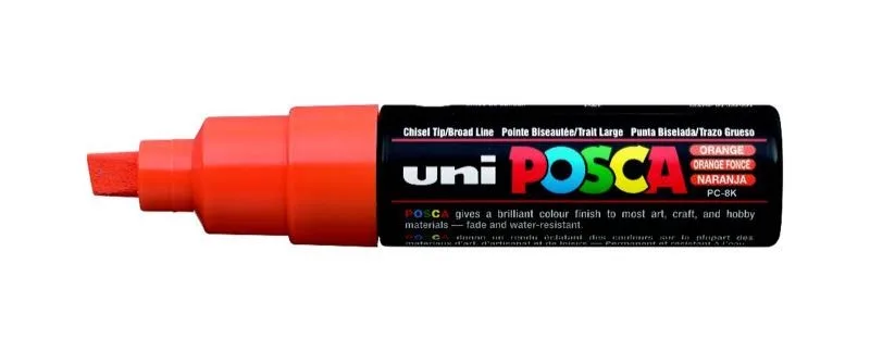 Uni Posca 8.0 Su Bazlı Poster Markörü Orange Pc-8k
