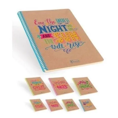 Keskin Color A4 Kraft Kapak Spiralli Defter Çizgili 100 Yp 15631-99