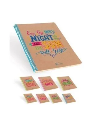 Keskin Color A4 Kraft Kapak Spiralli Defter Çizgili 100 Yp 15631-99