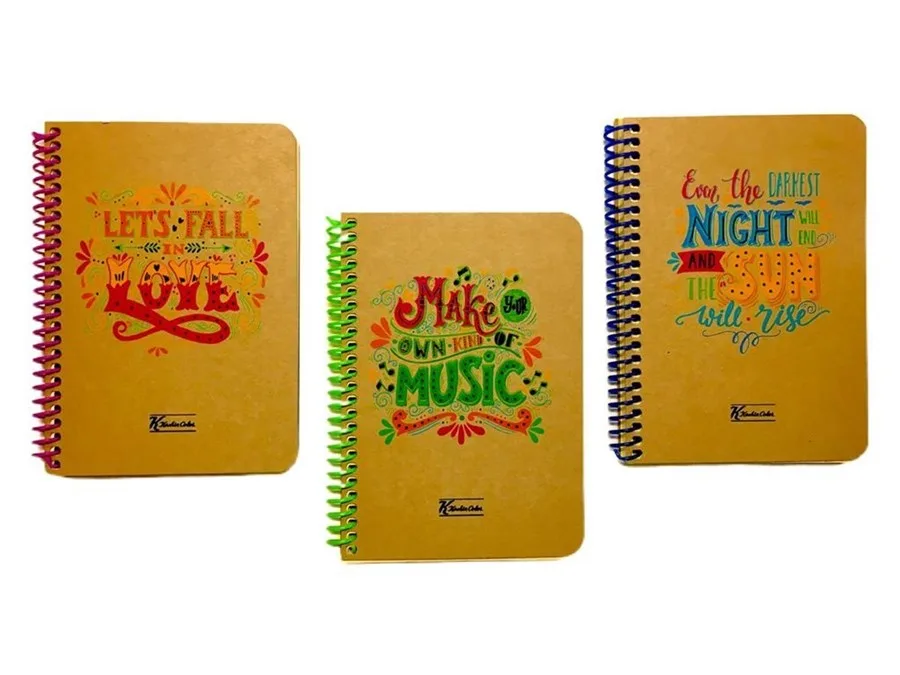 Keskin Color 16x22 Cm Kraft Kapak Spiralli Defter Çizgili 100 Yp 415641-99