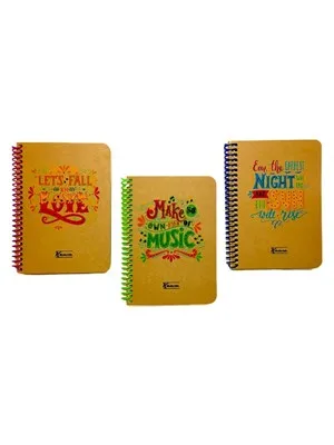 Keskin Color 16x22 Cm Kraft Kapak Spiralli Defter Çizgili 100 Yp 415641-99