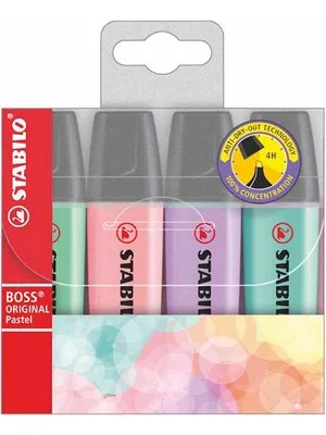 Stabilo Boss Fosforlu Kalem Pastel Renkler 4"lü 70\4-2