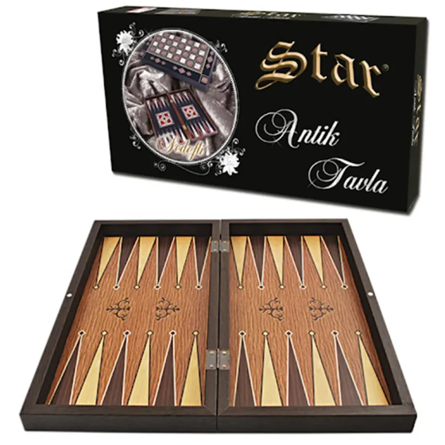Star Polyester Antik Meşe Tavla Takımı 1021347