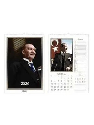 Keskin Color 31x43 Spiralli Duvar Takvimi Atatürk 12yp 600124-99 (2026)