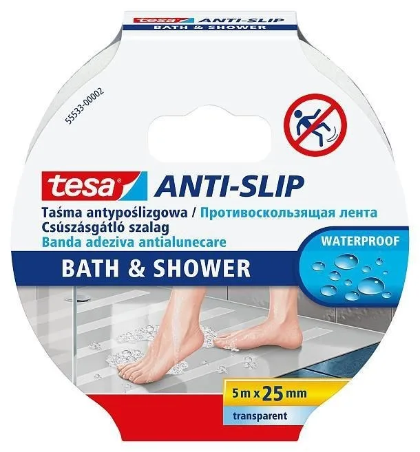 Tesa 25 Mmx5mt Banyo ve Duş İçin Kaydırmaz Bant 55533