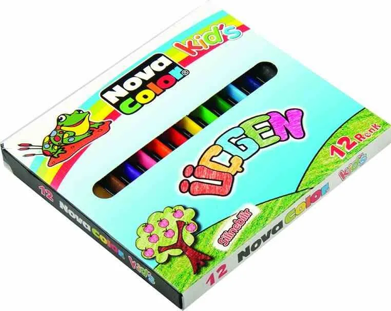 Nova Color Üçgen Silinebilir Pastel Boya 12"li Nc-2119