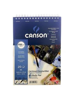 Canson A5 200 Gr Dokulu Spr.çok Amaçlı Sanatsal Blok
