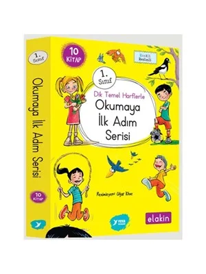 Dik Temel Harflerle Okumaya İlk Adım Serisi 1. Sınıf 10 Kitap - Yuva Yayınları