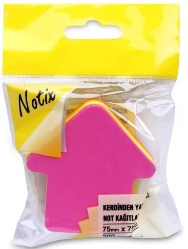 Notix 75x75 Mm Neon Ok Yapışkanlı Kağıt M.renkler N-4r-ok-fp