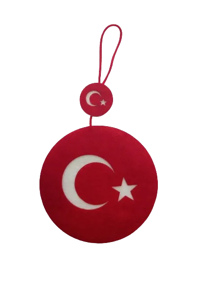 Vatan Keçe Türk Bayrağı Yuvarlak Vt1063