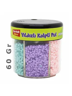 Bubu Yıldızlı\ Kalpli Pul 6 Renk 60 Gr Pls001