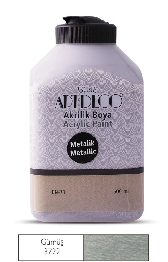 Artdeco 500 Ml Akrilik Boya Gümüş 71l-3722