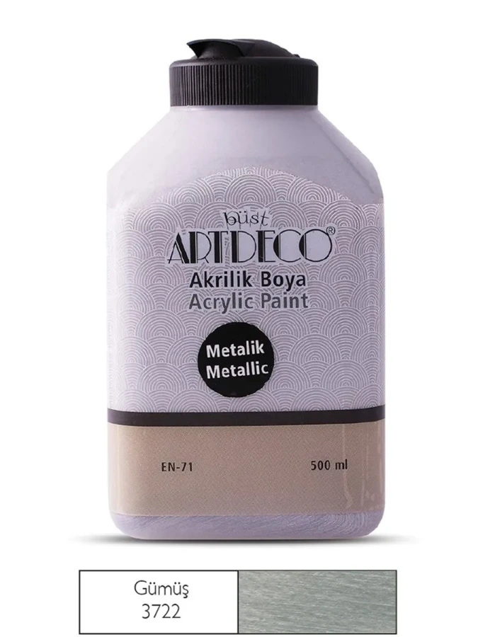 Artdeco 500 Ml Akrilik Boya Gümüş 71l-3722