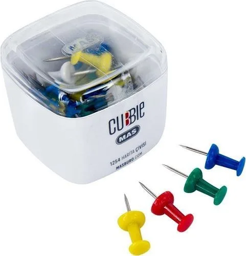 Mas Cubbıe Renkli Harita Çivisi 30"lu 1254