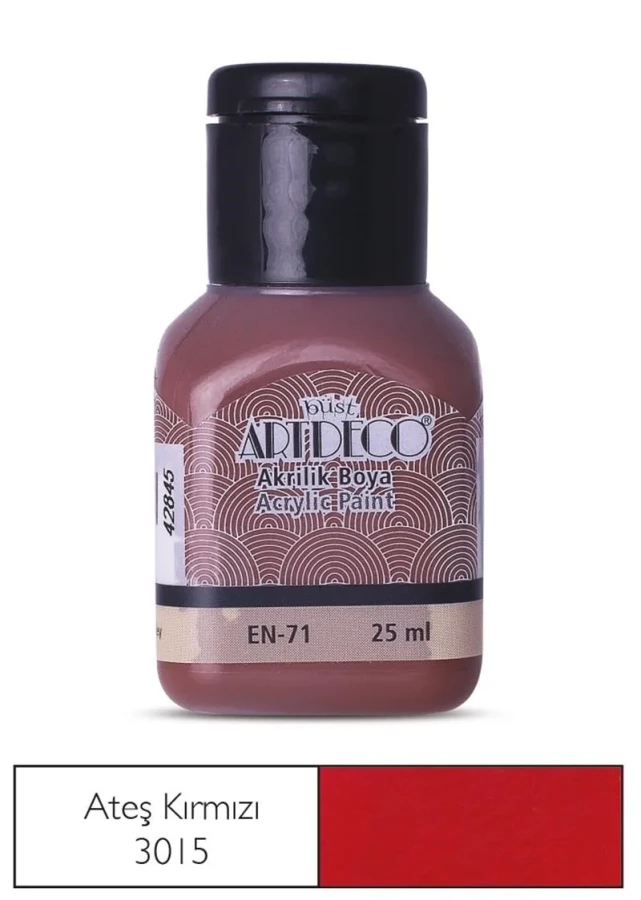 Artdeco 25 Ml Akrilik Ahşap Boyası Ateş Kırmızı 70a-3015