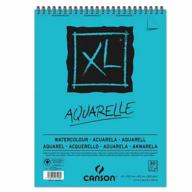 Canson A3 Aquarelle Xl Çizim Defteri Üstten Spiralli 30 Yp 300 Gr