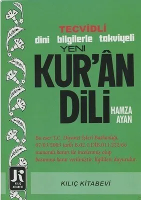 Tecvidli Dini Bilgilerle Kur'an Dili-kılıç Yayınları