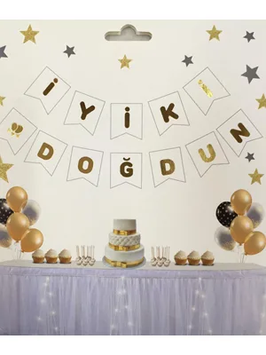 Nedi Kırlangıç Oynar Yazı 'iyiki Doğdun' Beyaz 11439