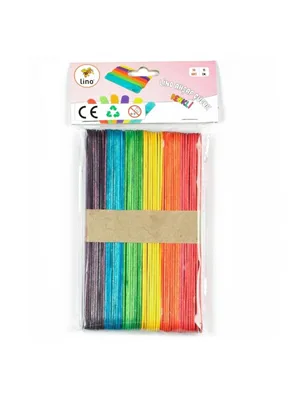 Lino 15 Cm Renkli Ahşap Çubuklar 50 Li Rbz-031