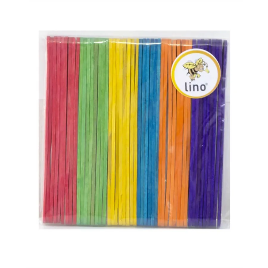 Lino 10 Cm Ahşap Renkli Çubuk 50 Li Rbz-033