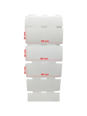Ermet 38x80 Çentikli Delikli Karton Raf Etiketi 500 Lü(yatay)