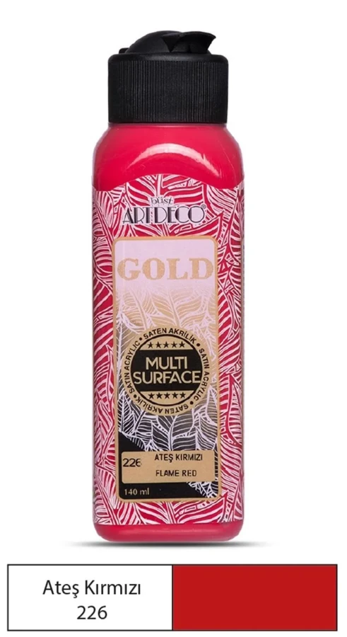 Artdeco 140 Ml Multi Surface Akrilik Boya Ateş Kırmızı G70r-226