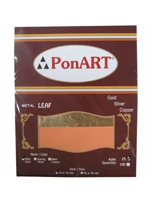 Ponart 14x14 Cm Yaprak Varak 25 Yp Pvg-1055