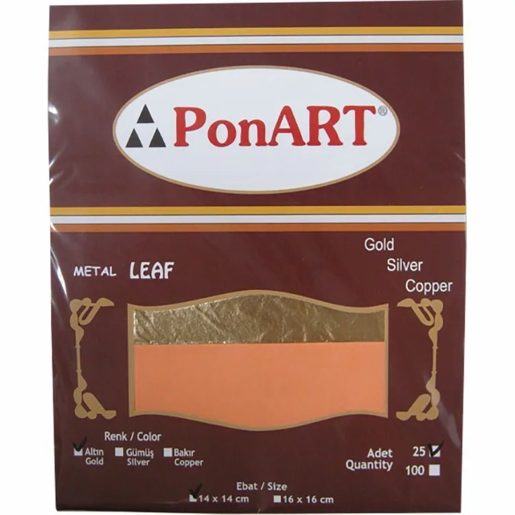 Ponart 14x14 Cm Yaprak Varak 25 Yp Pvg-1055