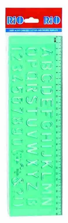 Rio 30 Cm Harf ve Sayı Yazı Şablonu Cetvelli 00806