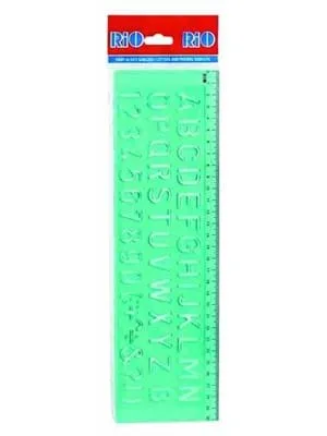 Rio 30 Cm Harf ve Sayı Yazı Şablonu Cetvelli 00806