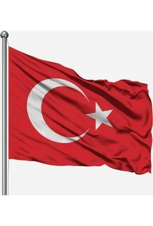 Kale 400x600 Alpaka Türk Bayrağı