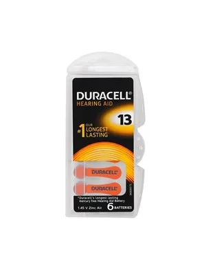 Duracell 13 1.45v İşitme Cihazı Kulaklık Pili 6"lı
