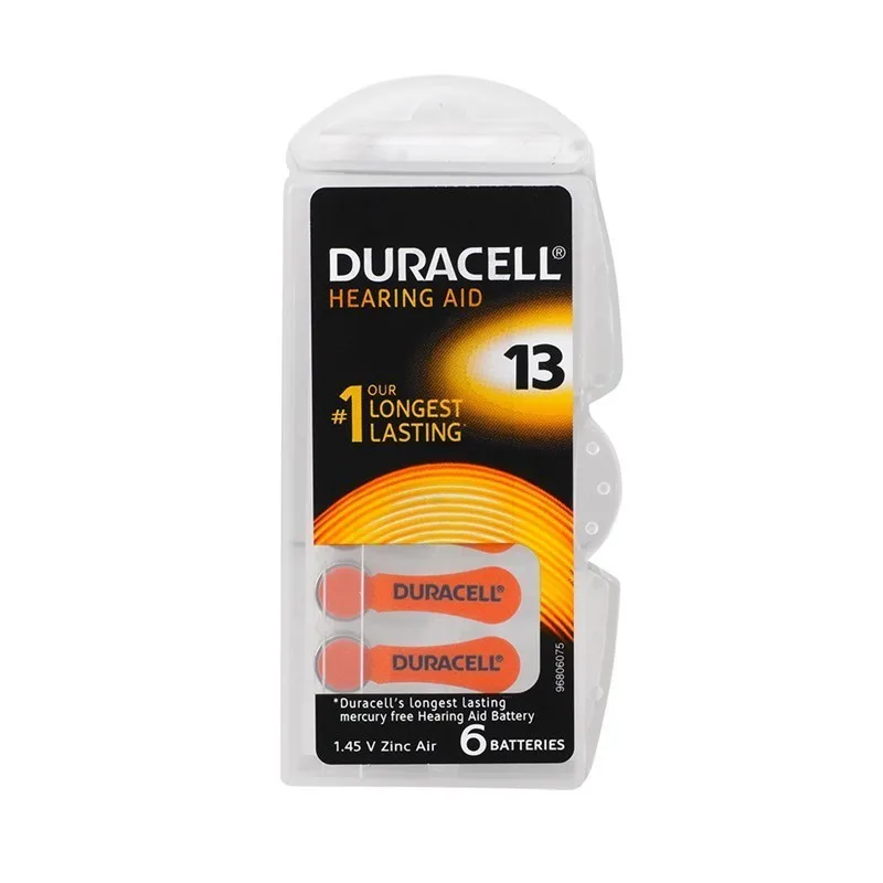 Duracell 13 1.45v İşitme Cihazı Kulaklık Pili 6"lı