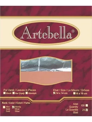 Artebella 14x14 Yaprak Varak Sılver (gümüş) 25"li