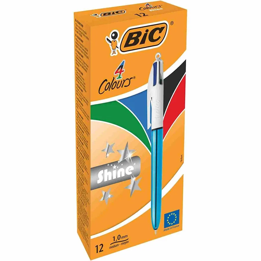 Bic 4 Colours Shine Tükenmez Kalem Mavi 982874