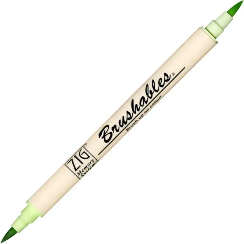 Zig Ms-7700 Brushables Çift Uçlu Grafik (boyama)kalemi 045 Cool Cucumber