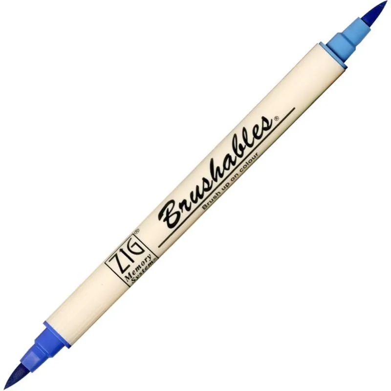 Zig Ms-7700 Brushables Çift Uçlu Grafik (boyama)kalemi 030 Pure Blue