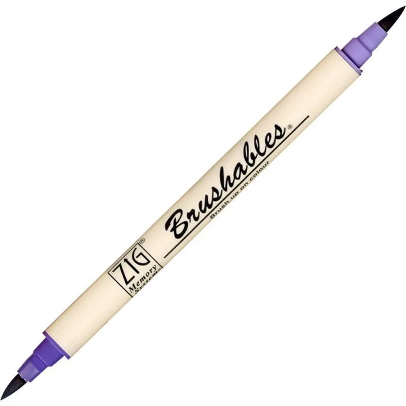Zig Ms-7700 Brushables Çift Uçlu Grafik (boyama)kalemi 080 Pure Vıolet