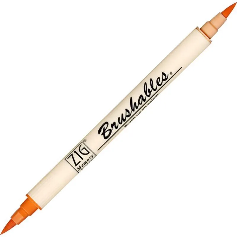 Zig Ms-7700 Brushables Çift Uçlu Grafik (boyama)kalemi 070 Pure Orange