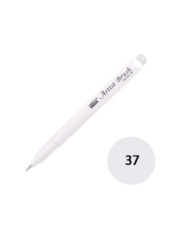 Marvy 1100 Su Bazlı Fırça Uçlu Marker Kalem 037 Lt.cool Grey