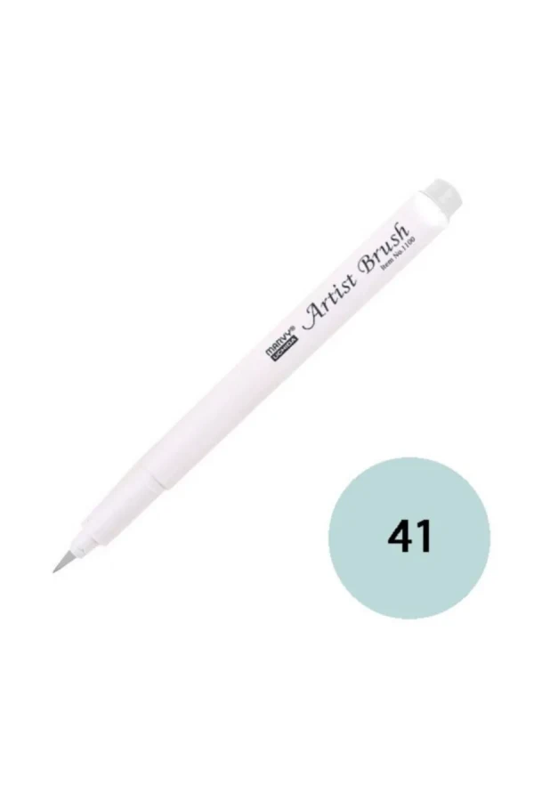 Marvy 1100 Su Bazlı Fırça Uçlu Marker Kalem 041 Blue Grey
