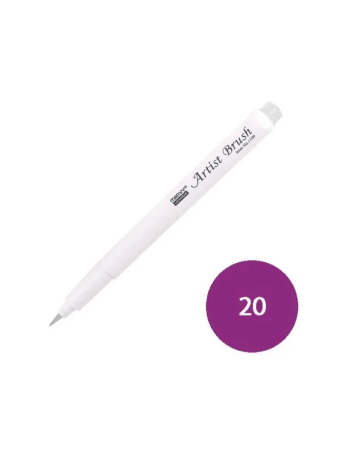 Marvy 1100 Su Bazlı Fırça Uçlu Marker Kalem 020 Magenta