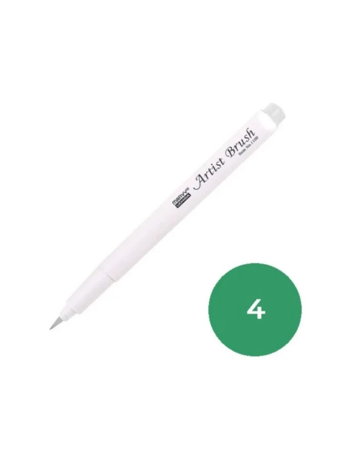Marvy 1100 Su Bazlı Fırça Uçlu Marker Kalem 015 Olıve Green